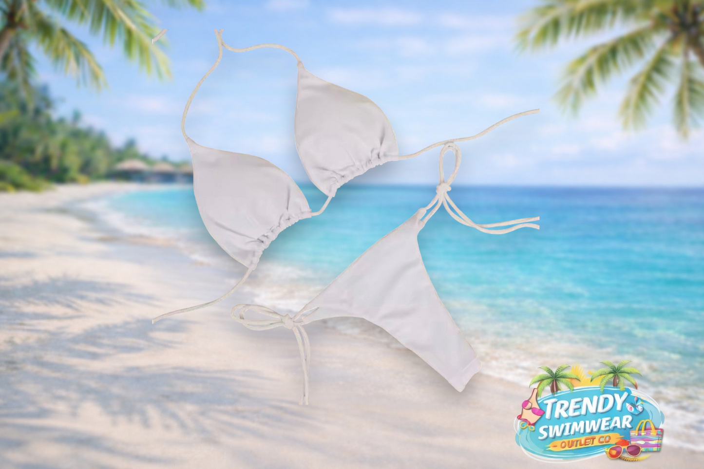 Ivory Sands Triangle String Bikini