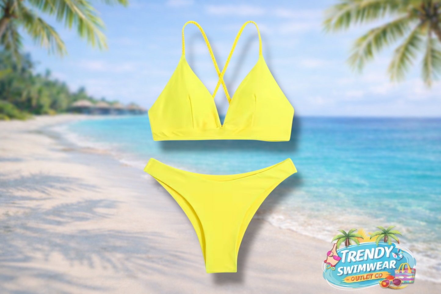 Lemon Glow Minimalist Bikini