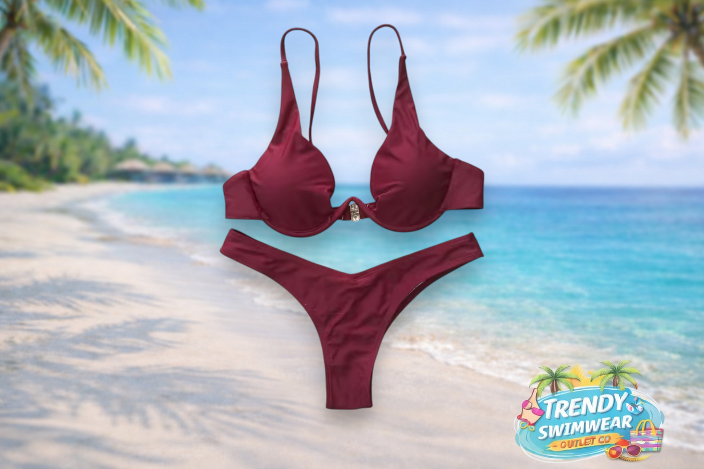 Bordeaux Luxe Sculpt Bikini
